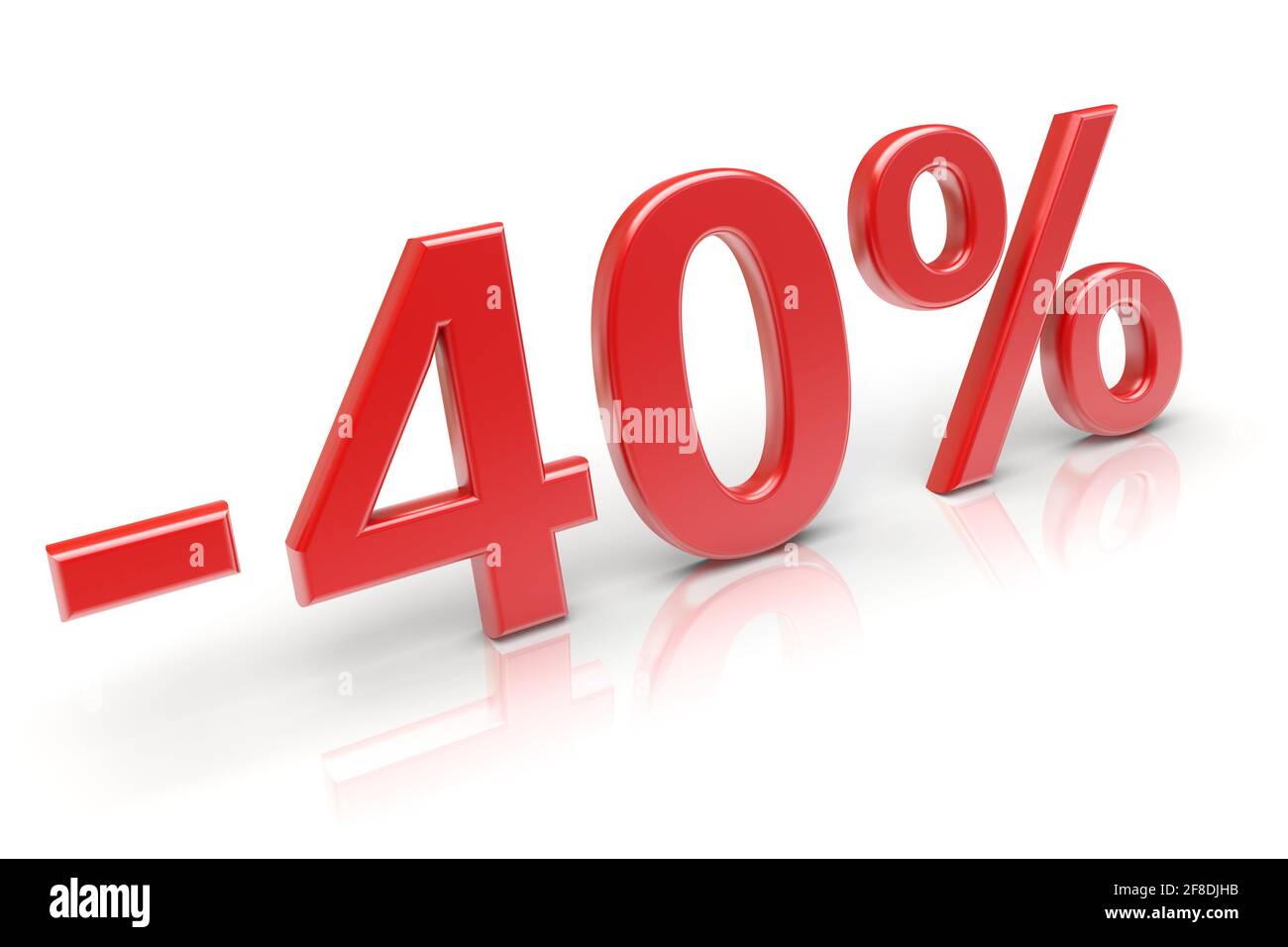 sconto del 40%. immagine 3d Foto Stock