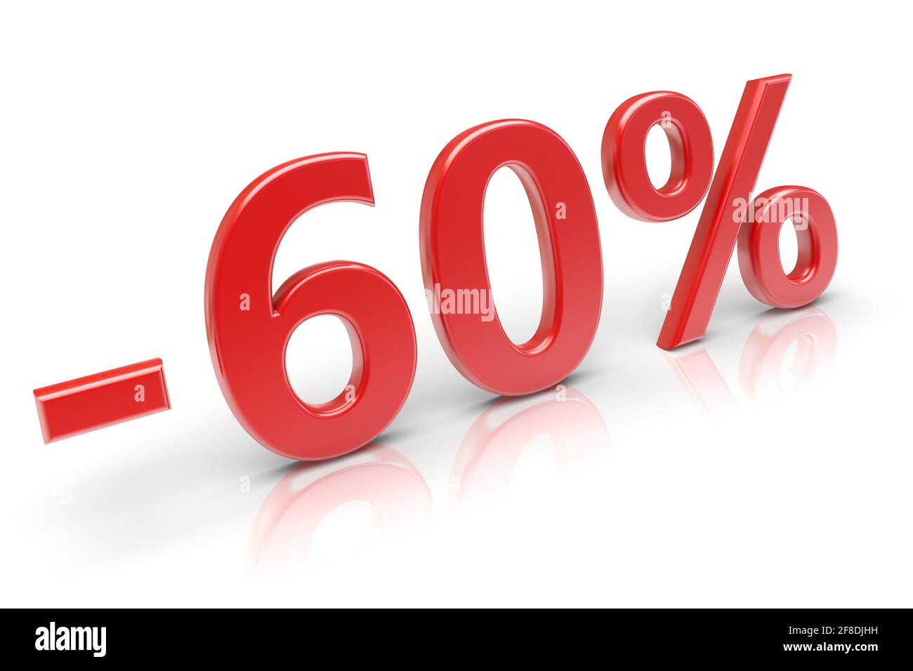 sconto del 60%. immagine 3d Foto Stock