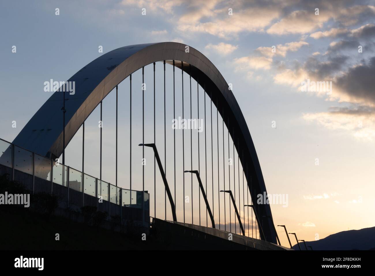 Il Viadotto Marchetti Viadotto sull'autostrada d'Ivrea nella regione del Canavese in Piemonte, vicino Torino in Piemonte Foto Stock