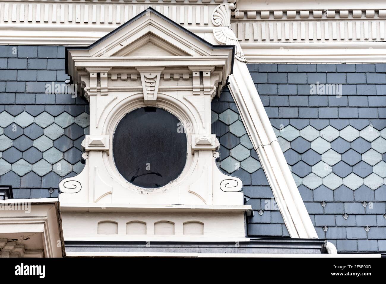James Cooper House. Caratteristiche architettoniche esterne della famosa località e delle attrazioni turistiche di Toronto, Canada Foto Stock