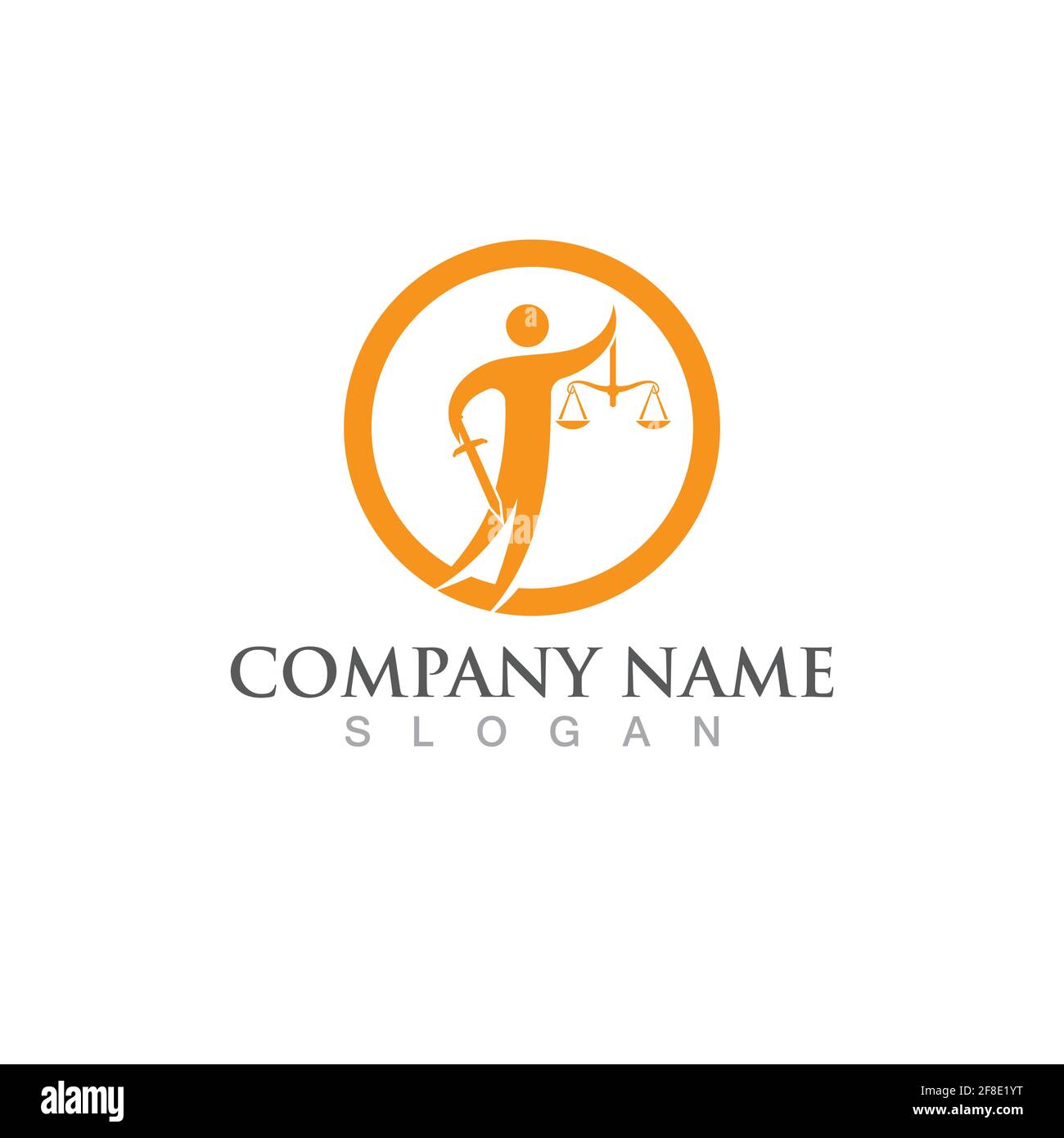 Giustizia legge modello Logo vettore design illsutration Illustrazione Vettoriale