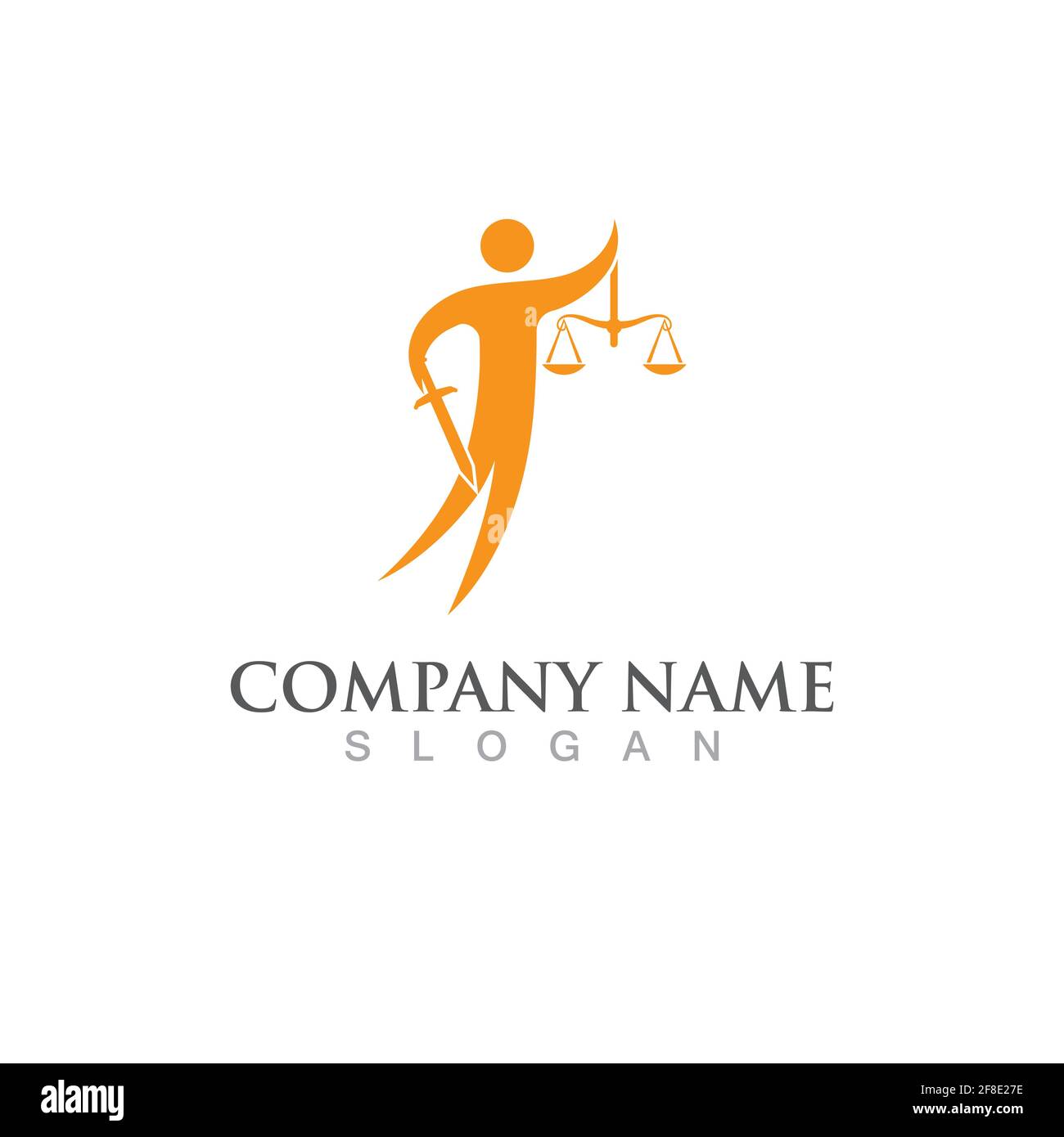 Giustizia legge modello Logo vettore design illsutration Illustrazione Vettoriale