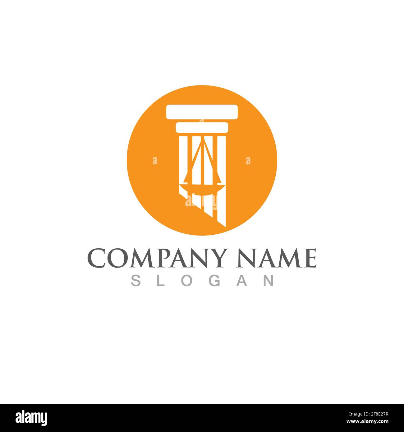 Giustizia legge modello Logo vettore design illsutration Illustrazione Vettoriale