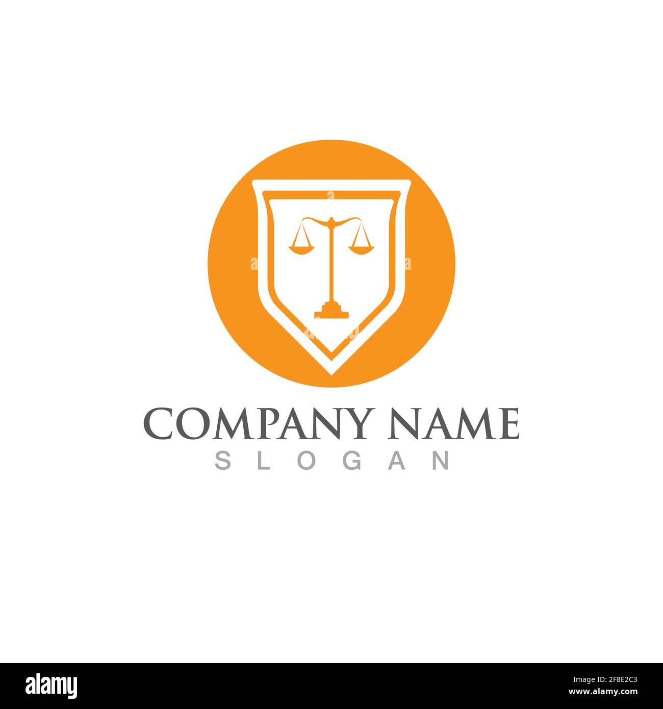 Giustizia legge modello Logo vettore design illsutration Illustrazione Vettoriale