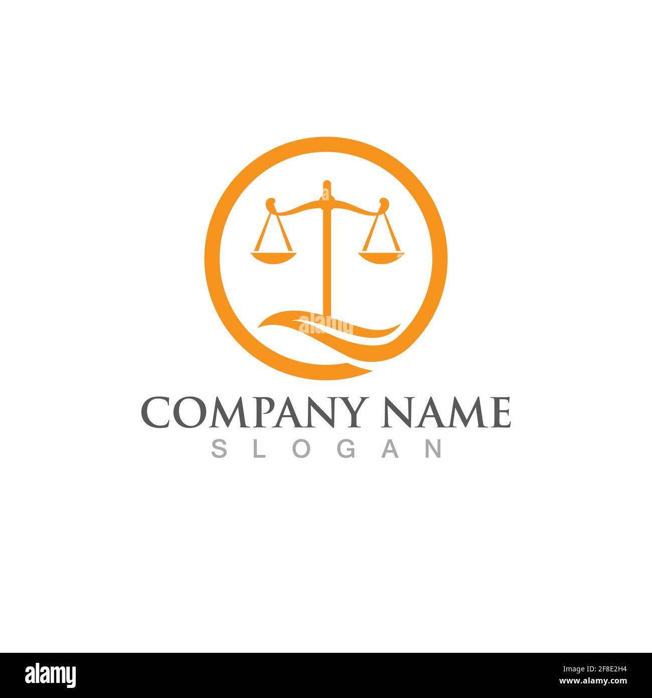 Giustizia legge modello Logo vettore design illsutration Illustrazione Vettoriale