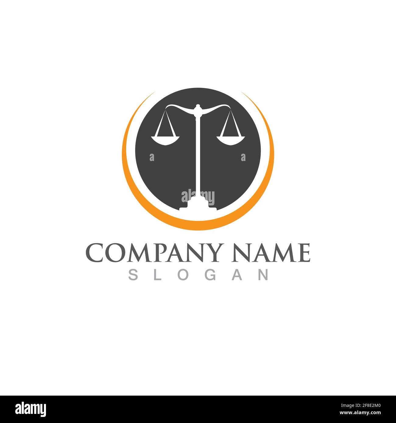 Giustizia legge modello Logo vettore design illsutration Illustrazione Vettoriale