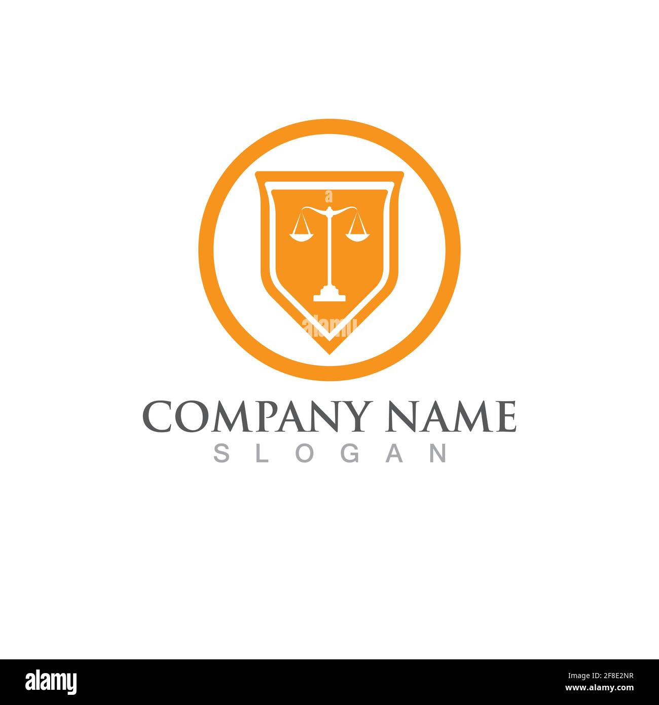 Giustizia legge modello Logo vettore design illsutration Illustrazione Vettoriale