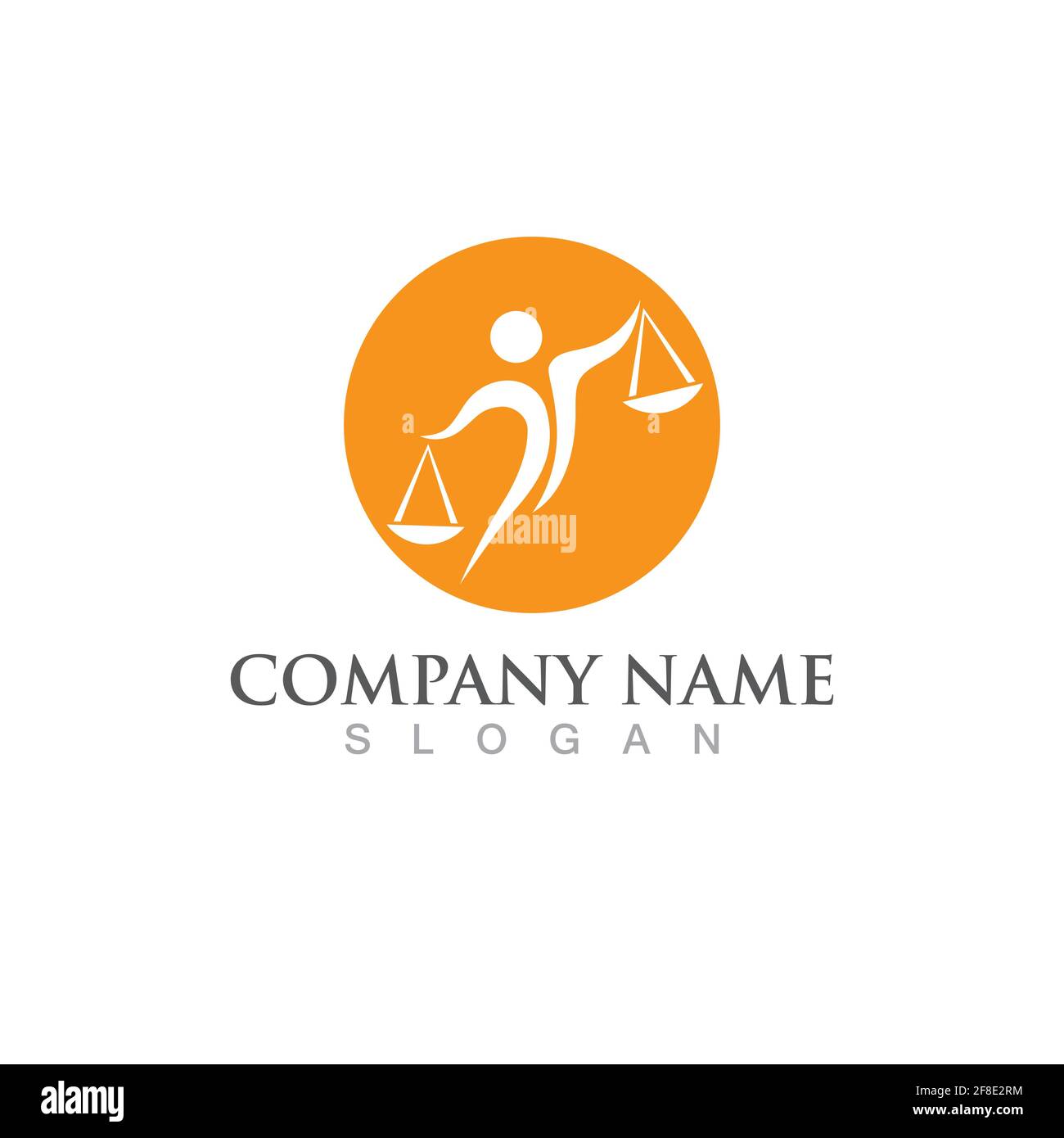 Giustizia legge modello Logo vettore design illsutration Illustrazione Vettoriale