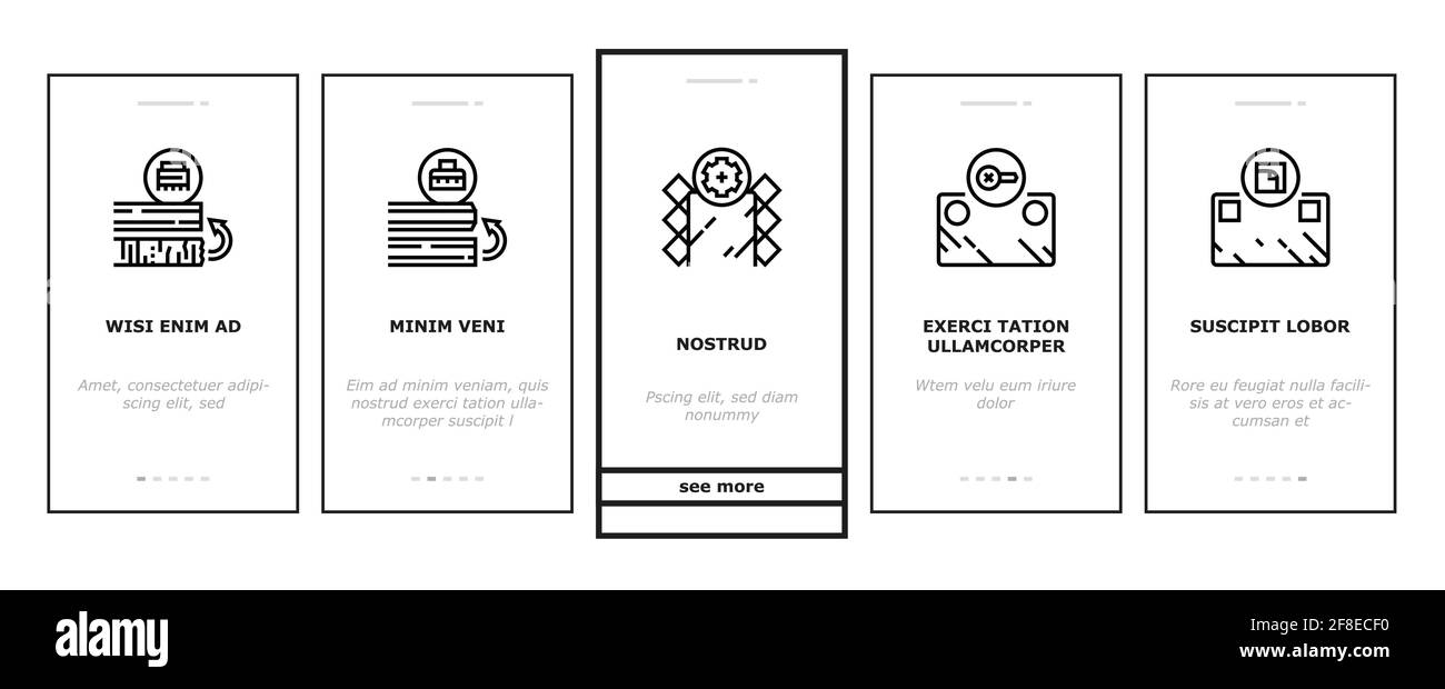 Installazione mirror icone di inserimento Imposta vettore Illustrazione Vettoriale