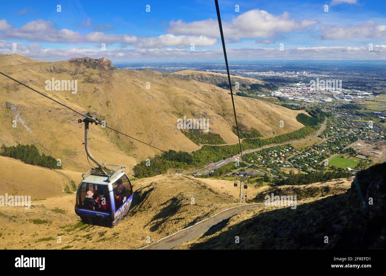 Preso @Christchurch Gondola, NZ Foto Stock