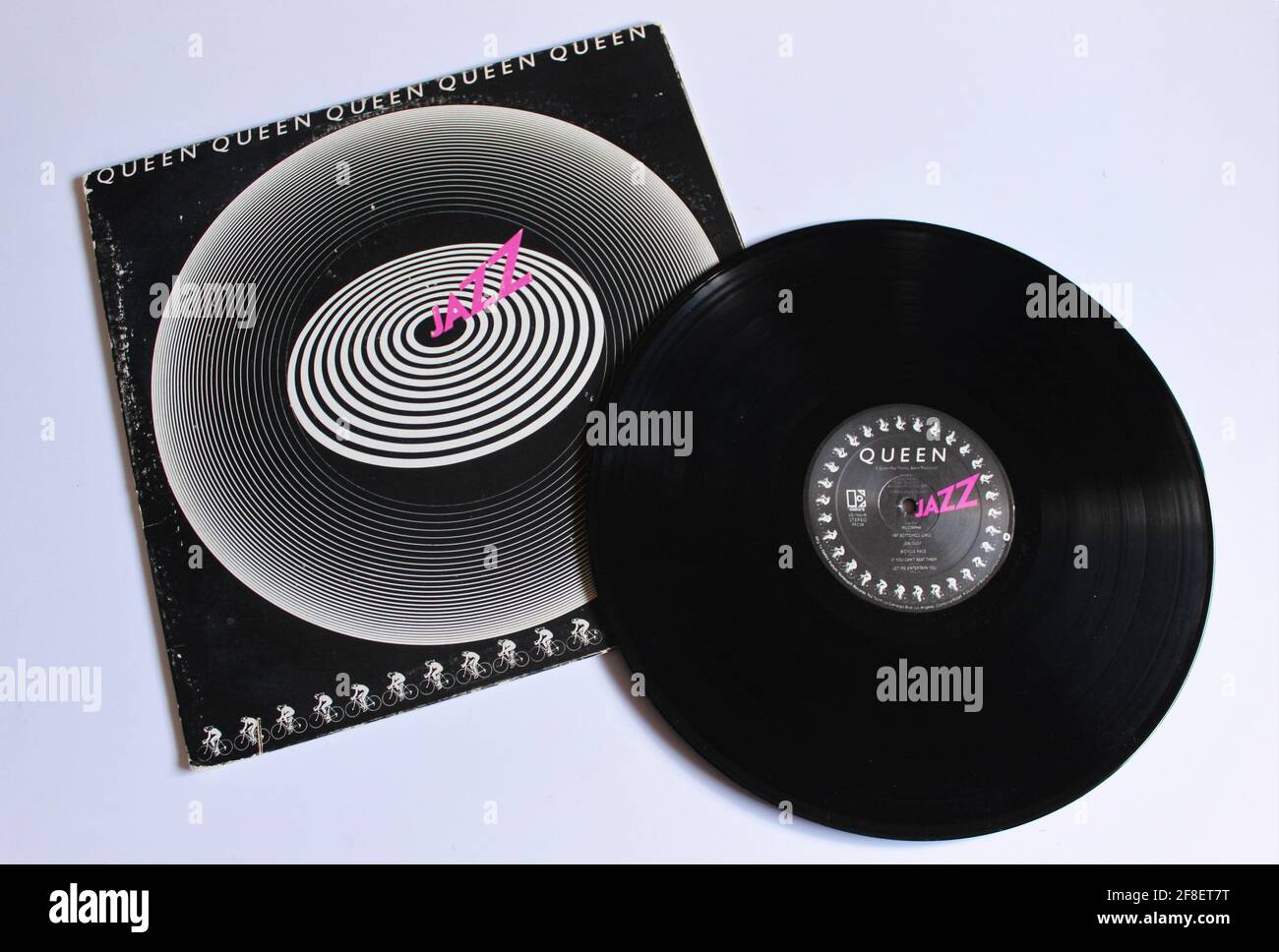 Gruppo rock britannico, album di musica Queen su disco LP con dischi in vinile. Intitolato: Jazz Foto Stock