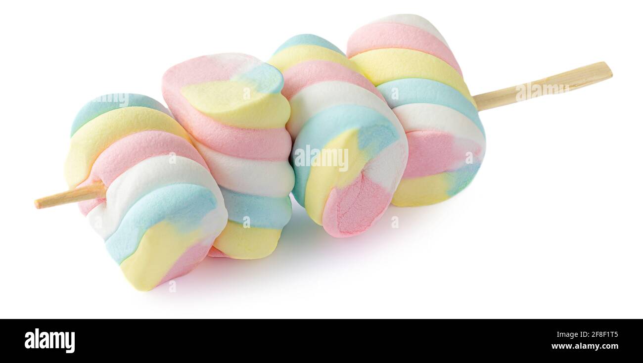 Dolce sfondo con lecca-lecca, candy e marshmallow Foto stock - Alamy
