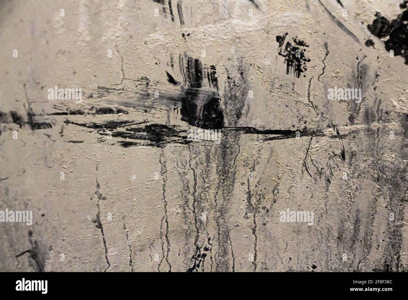 Foto della struttura della parete con vecchia vernice shabby Foto Stock