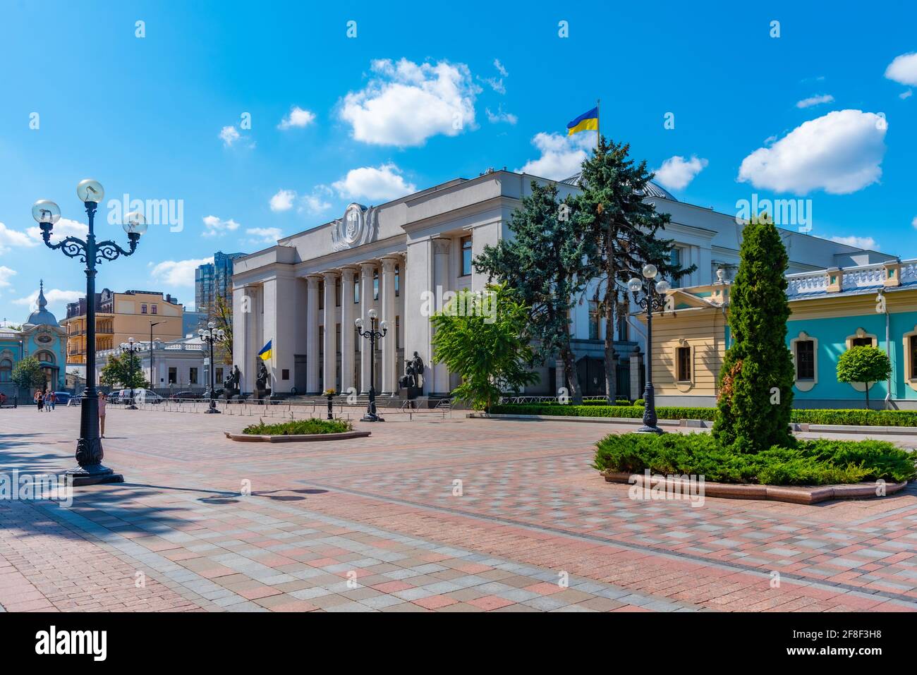 Verkhovna Rada del palazzo ucraino a Kiev, Ucraina Foto Stock