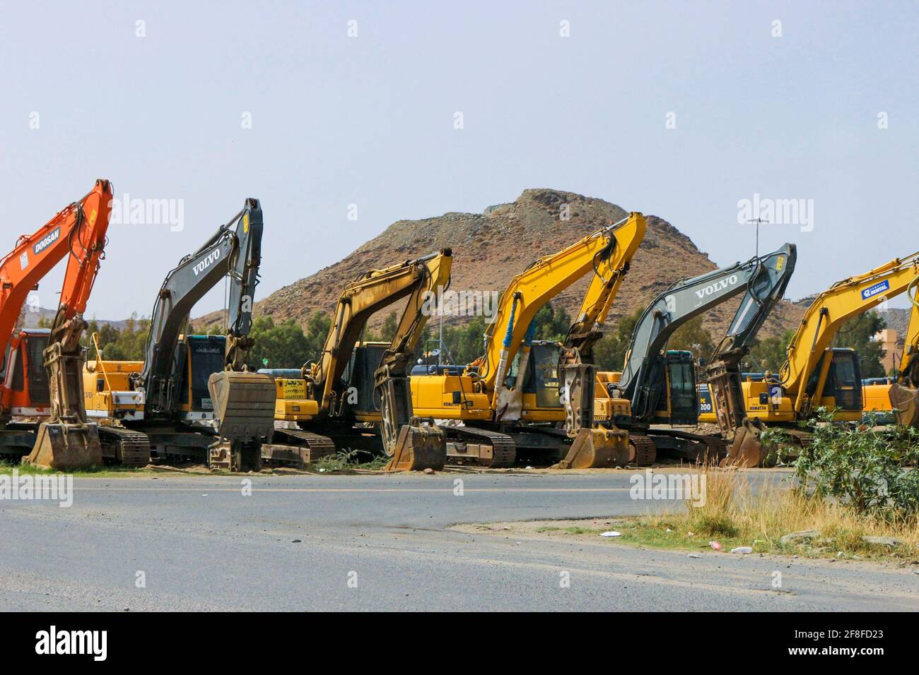 jcb che lavora in loco Foto Stock