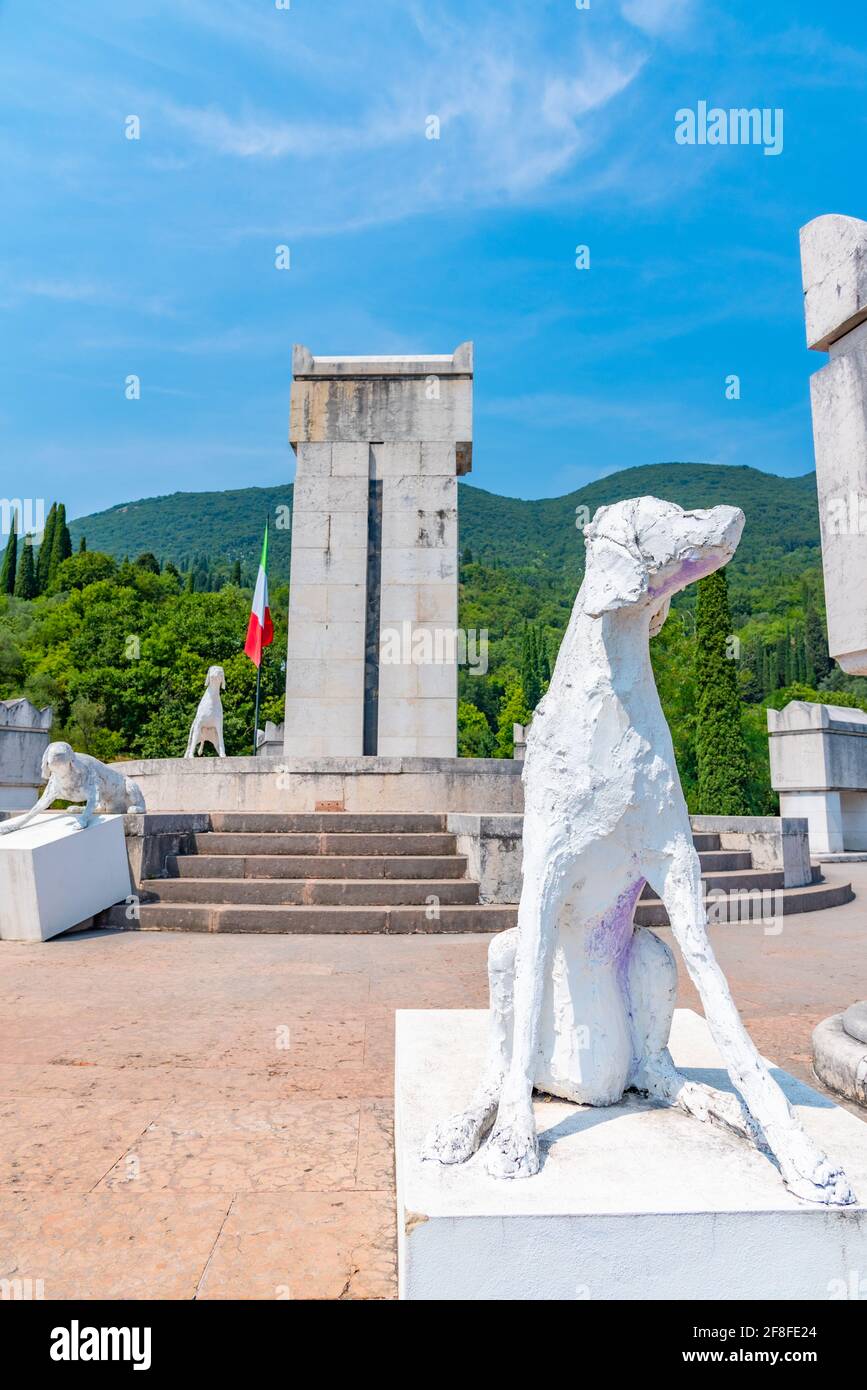Mausoleo di Gabriele D'Annunzio a Gardone Riviera in Italia Foto Stock