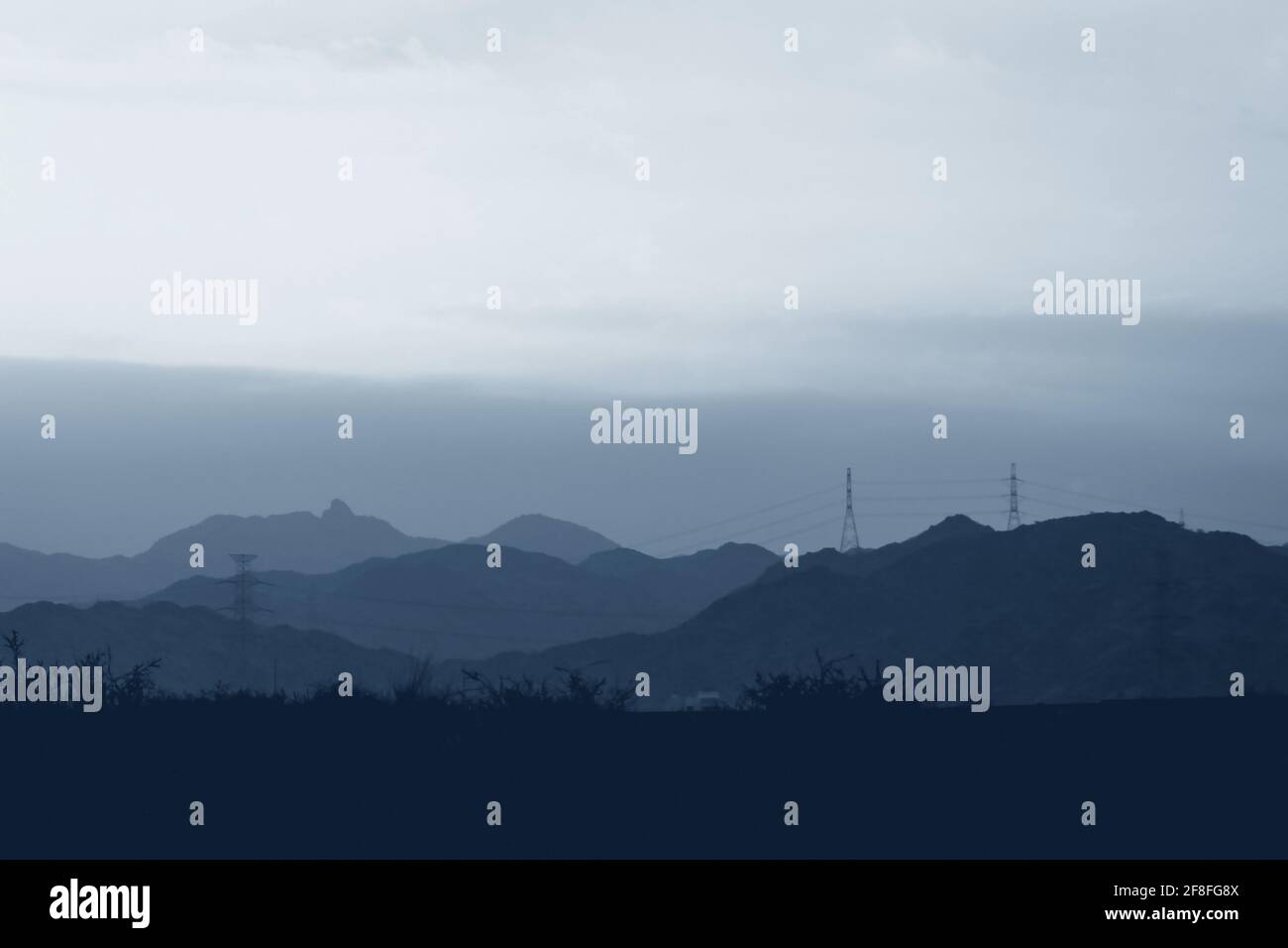 Al Hada Montagne paesaggi vicino Taif, Arabia Saudita occidentale Foto Stock