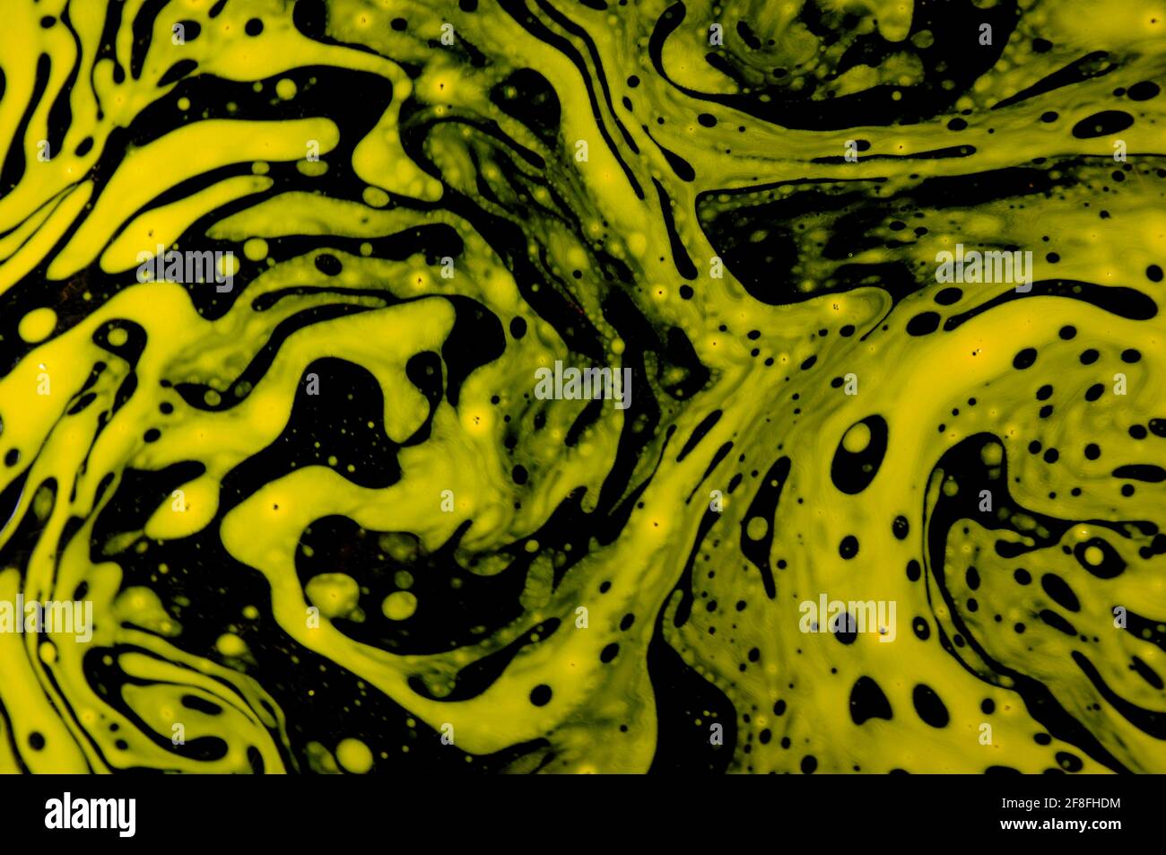 Tavolozza astratta di colore giallo sfondo, Abstract Art pittura acrilica trama sfondo, disegno di superficie verniciata, texture parete-illustrazione Foto Stock