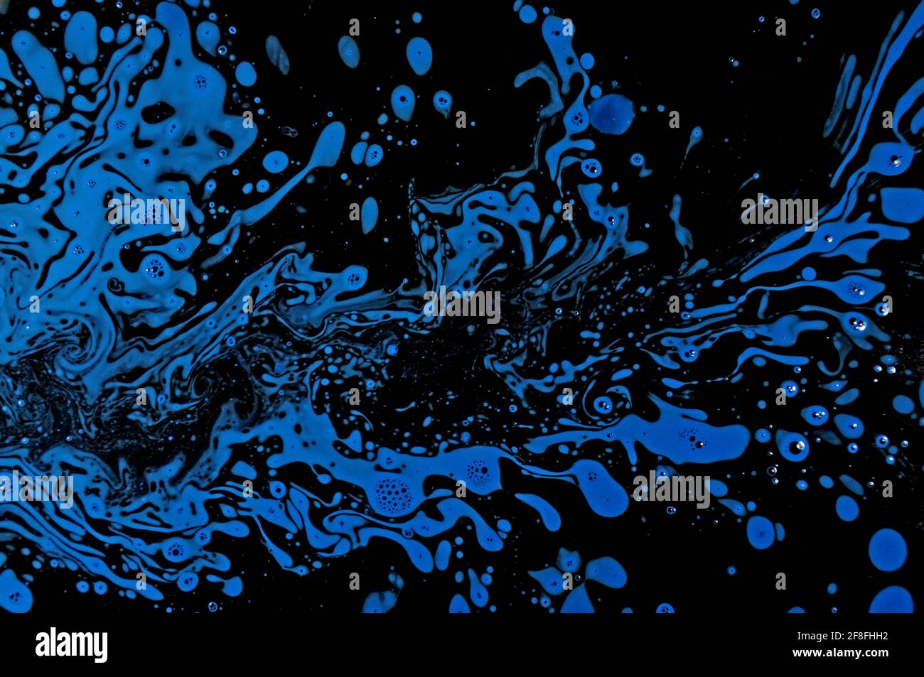 Tavolozza astratta di sfondo di colore blu, Abstract Art pittura acrilica Texture sfondo, disegno di superficie verniciata, texture wall-Illustration Foto Stock