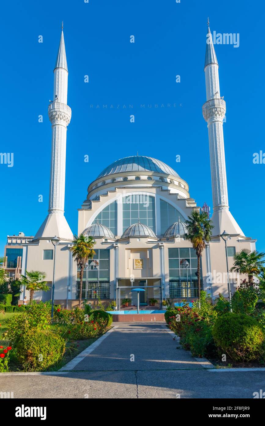 La moschea EBU Bekr a Shkoder, Albania Foto Stock