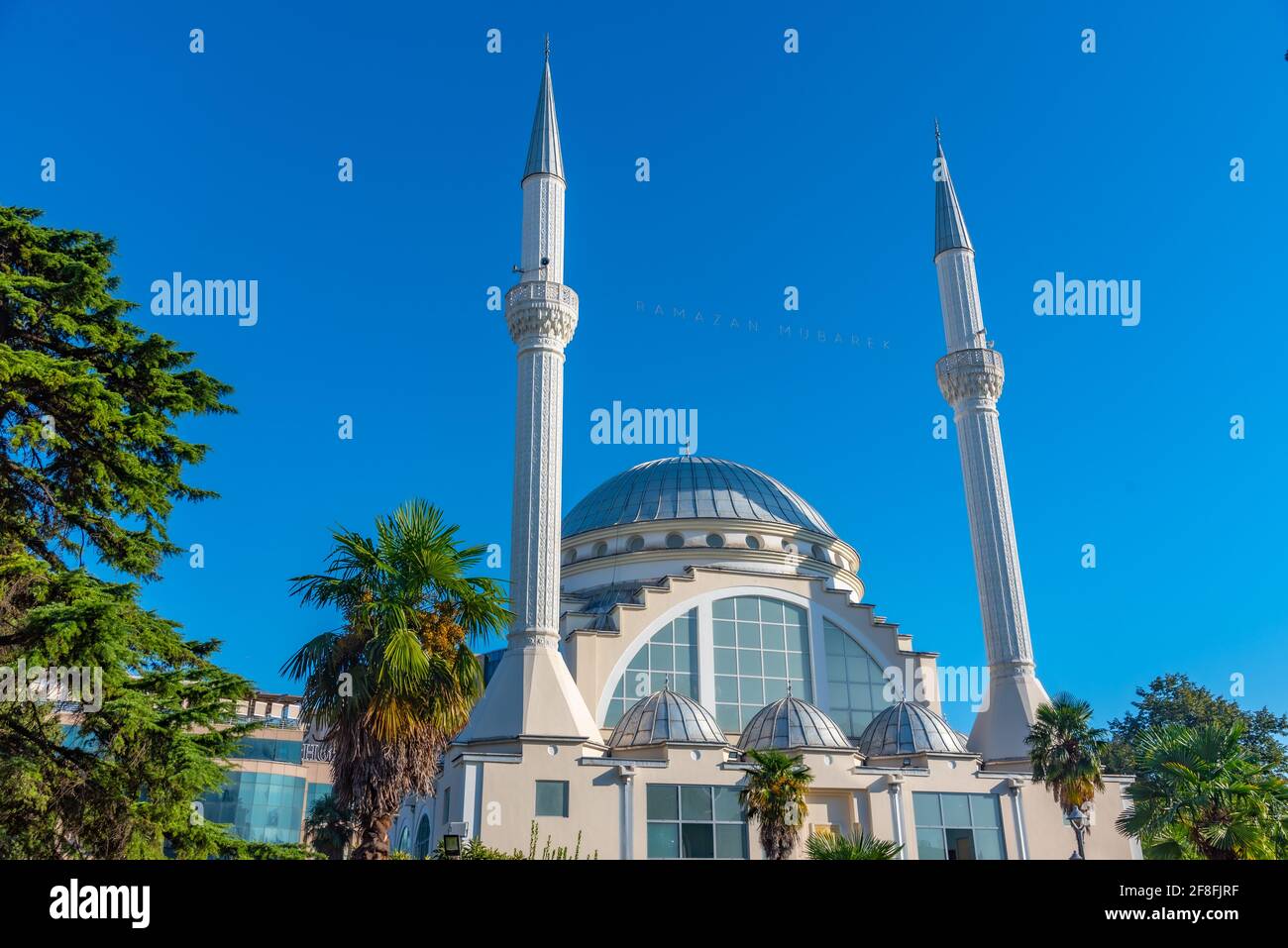 La moschea EBU Bekr a Shkoder, Albania Foto Stock