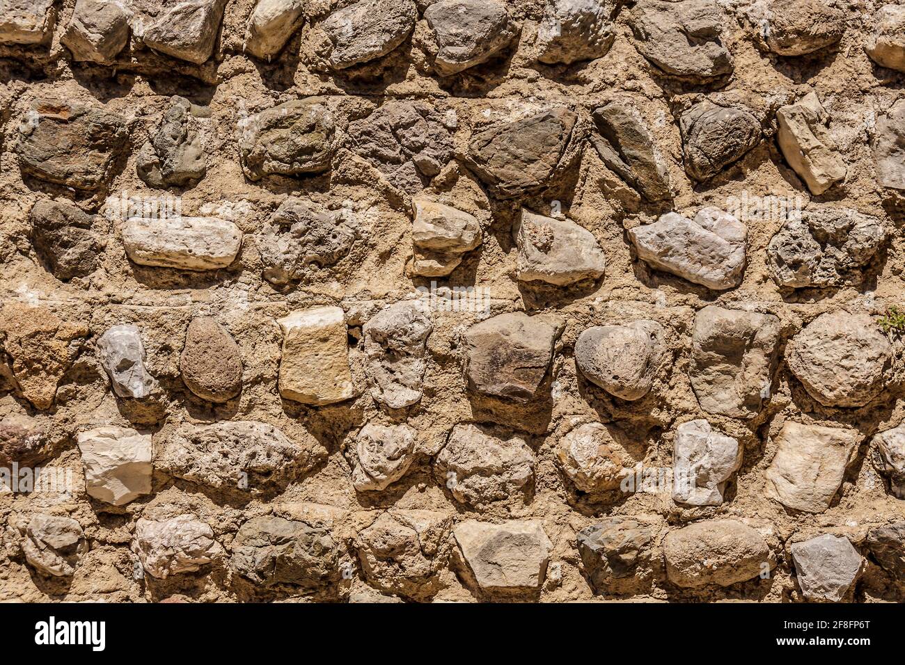Pietra arenaria Brick muro, Old Rock muro, texture sfondo. Foto Stock