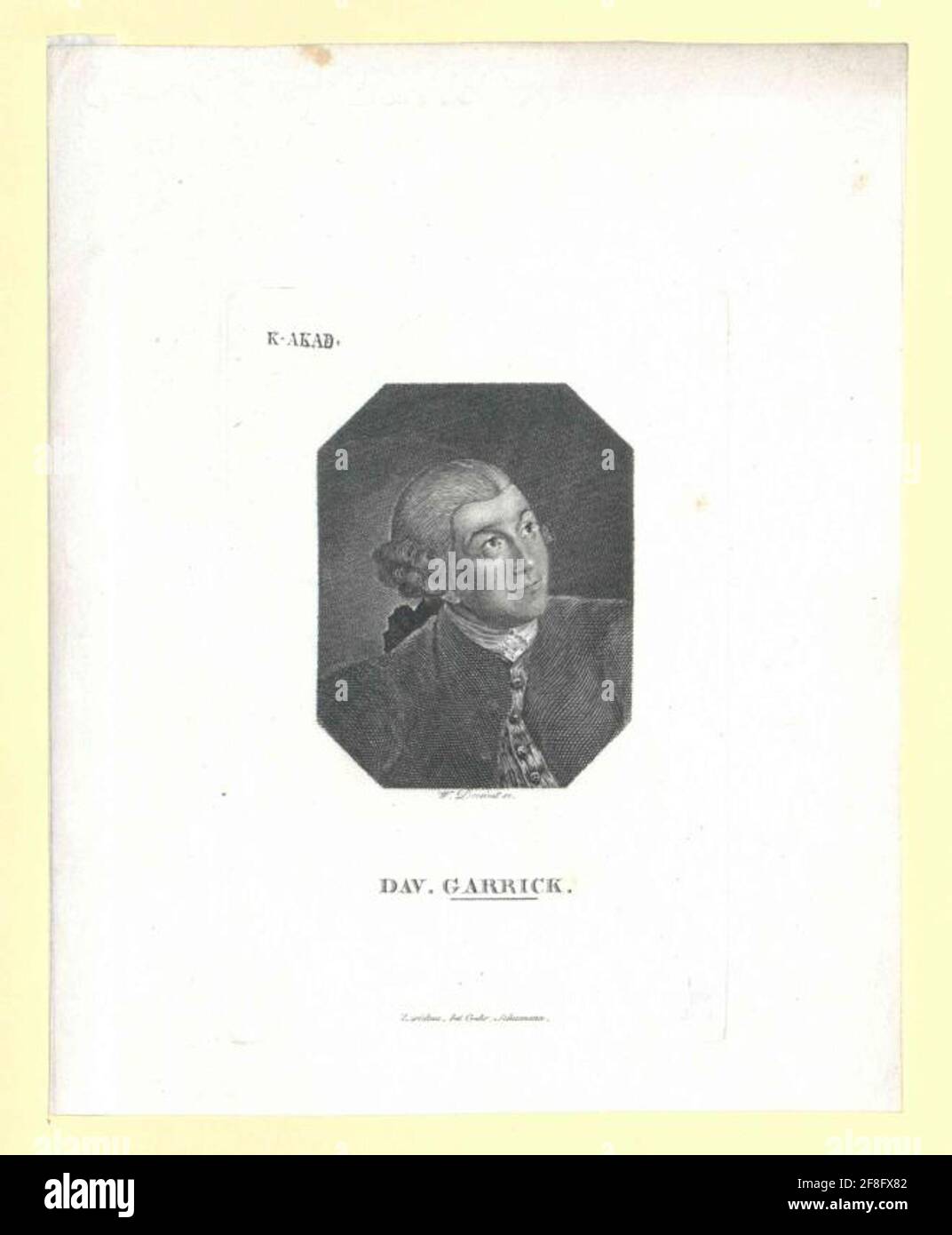 Garrick, David Stecher: DEVRIENT, Wilhelmverlag: Schumann, Gebr.verlagsort: Zwickau Foto Stock