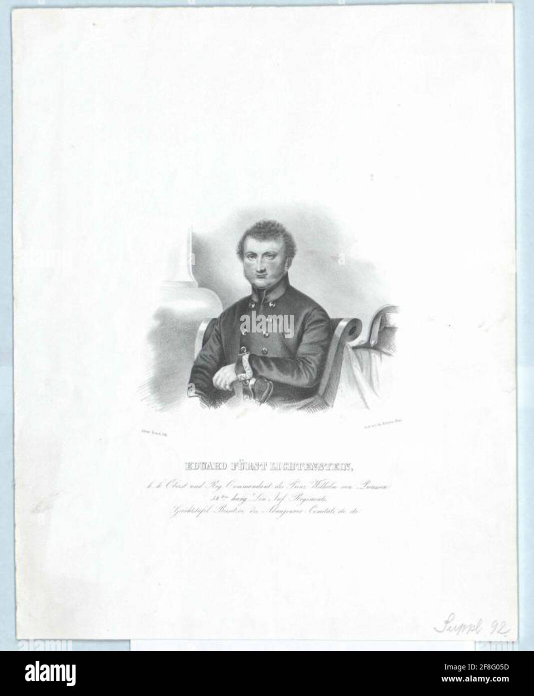 Liechtenstein, principe Eduard di e anche. Foto Stock