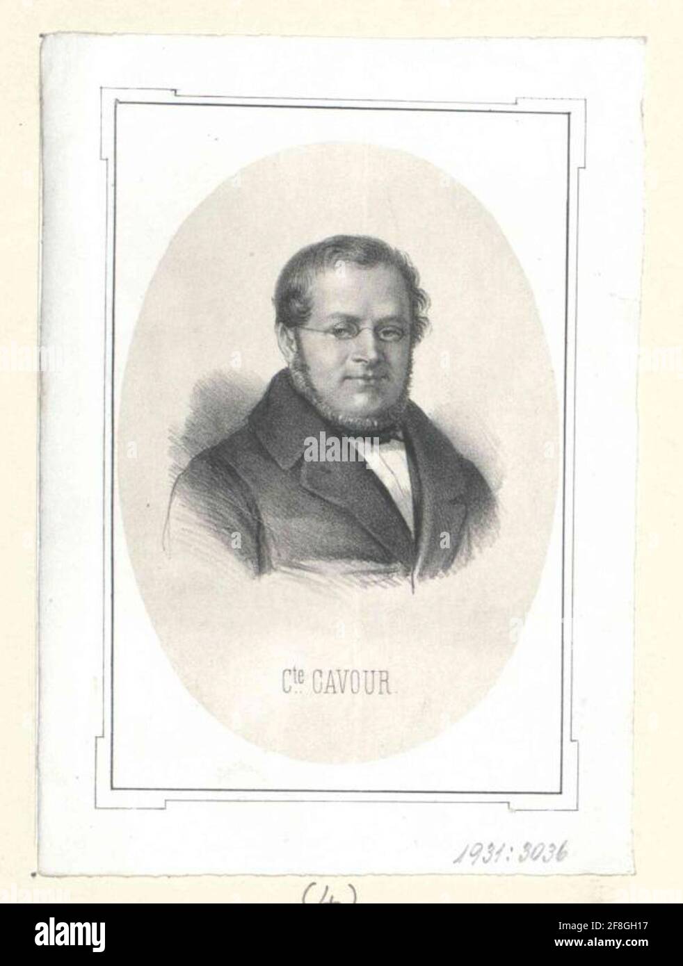 Cavour, Camillo Beno Conte di. Foto Stock