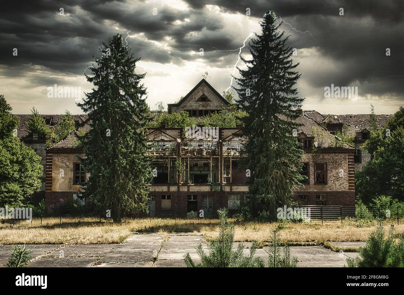 Monumento culturale Beelitz-Heilstätten a Brandeburgo in Germania Foto Stock