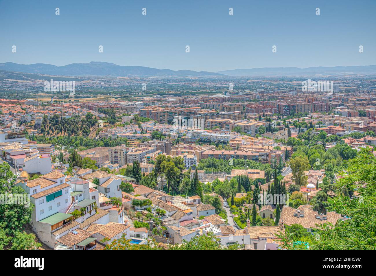 Skyline dei nuovi quartieri di Granada, Spagna Foto Stock