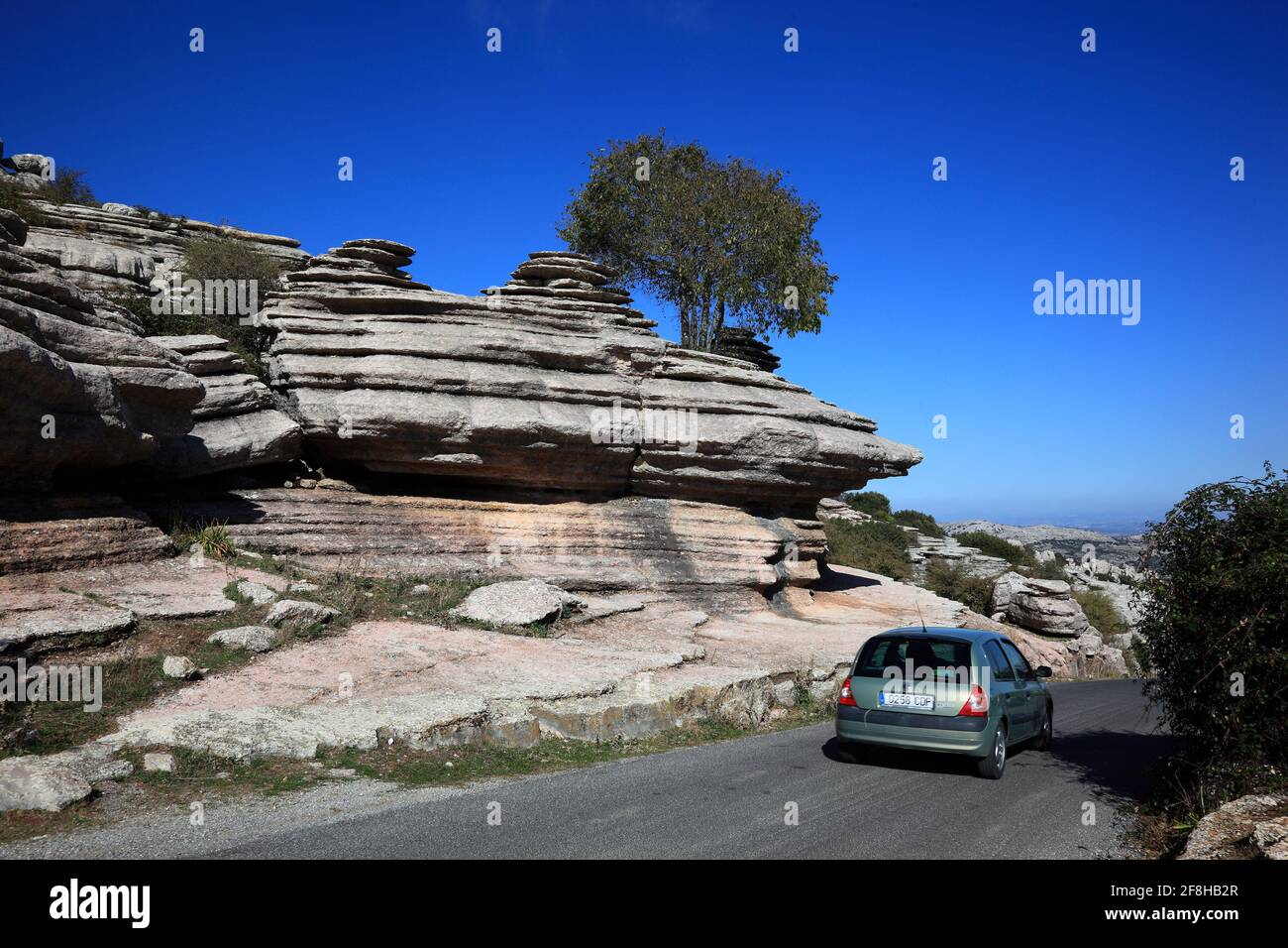 El Torcal, Paraje Natural Torcal de Antequera, El Torcal de Antequera è una riserva naturale della Sierra del Torcal mo Foto Stock