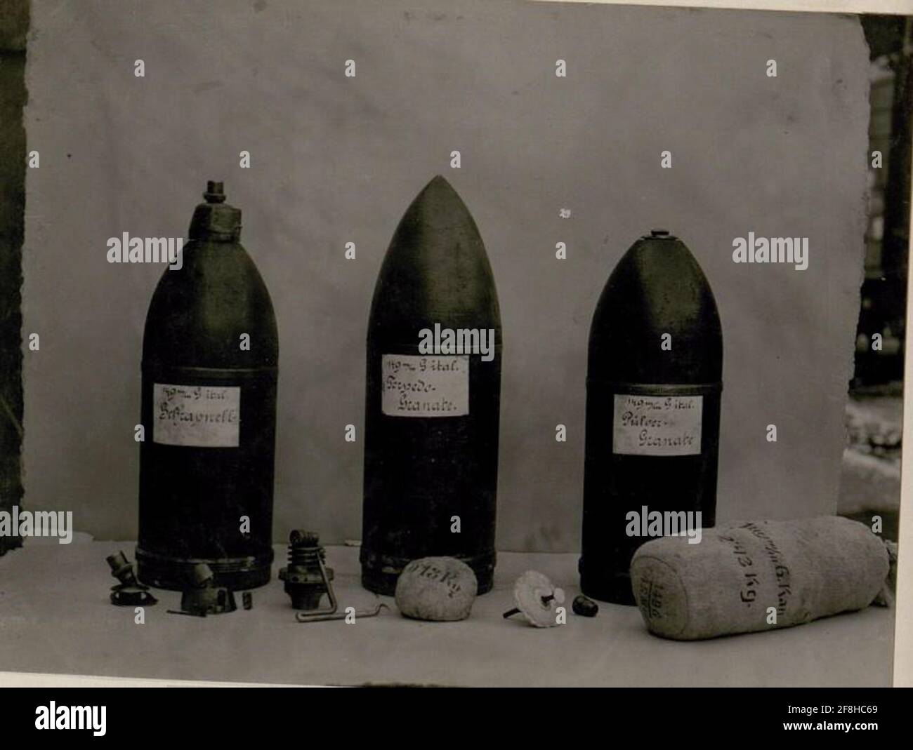 Munizioni italiane. . Foto Stock