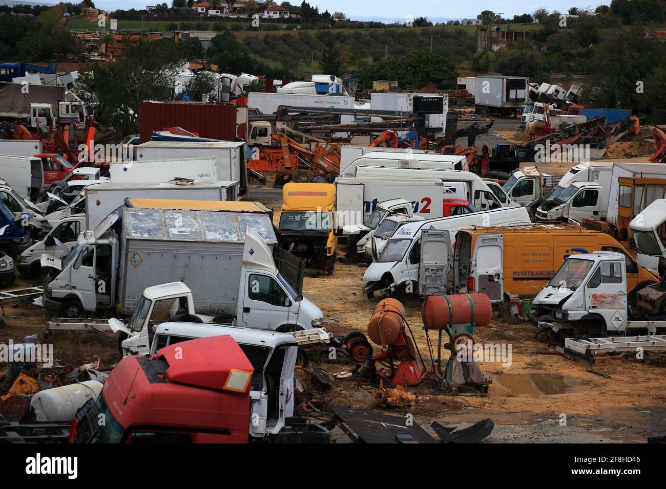 Scrailyard con camion, Spagna, Andalusia Foto Stock