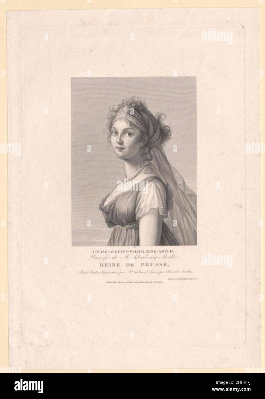 Luise, Principessa di Meclemburgo-Strelitz. Foto Stock