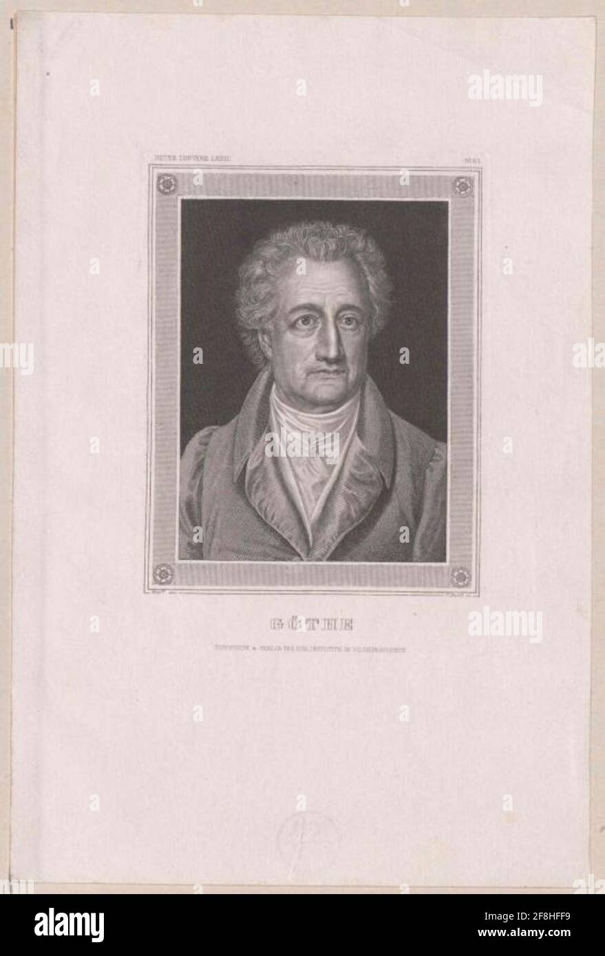 Goethe, Johann Wolfgang von draftsman: Guff, Anton (1736) Stecher: Barth, Charles (1787) Editore: Istituto bibliografico Incontri: 1857/1861Stato d'origine: Hildburghausen Foto Stock