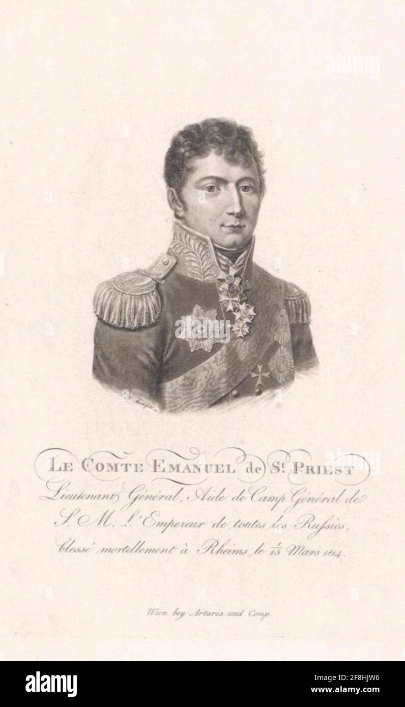 Guignard, Vicomte de Saint-Priest, Guillaume Emmanuel. Foto Stock