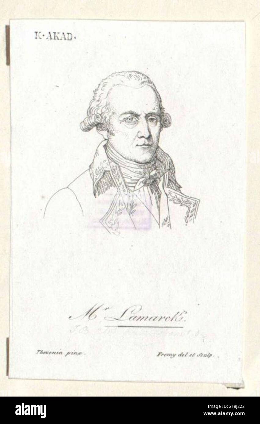 Lamarck, Jean Baptiste Antoine Pierre Monet de. Foto Stock