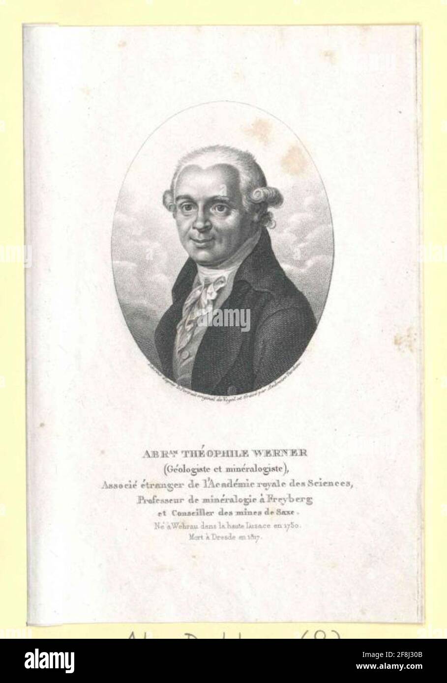 Werner, Abraham Gottlob. Foto Stock