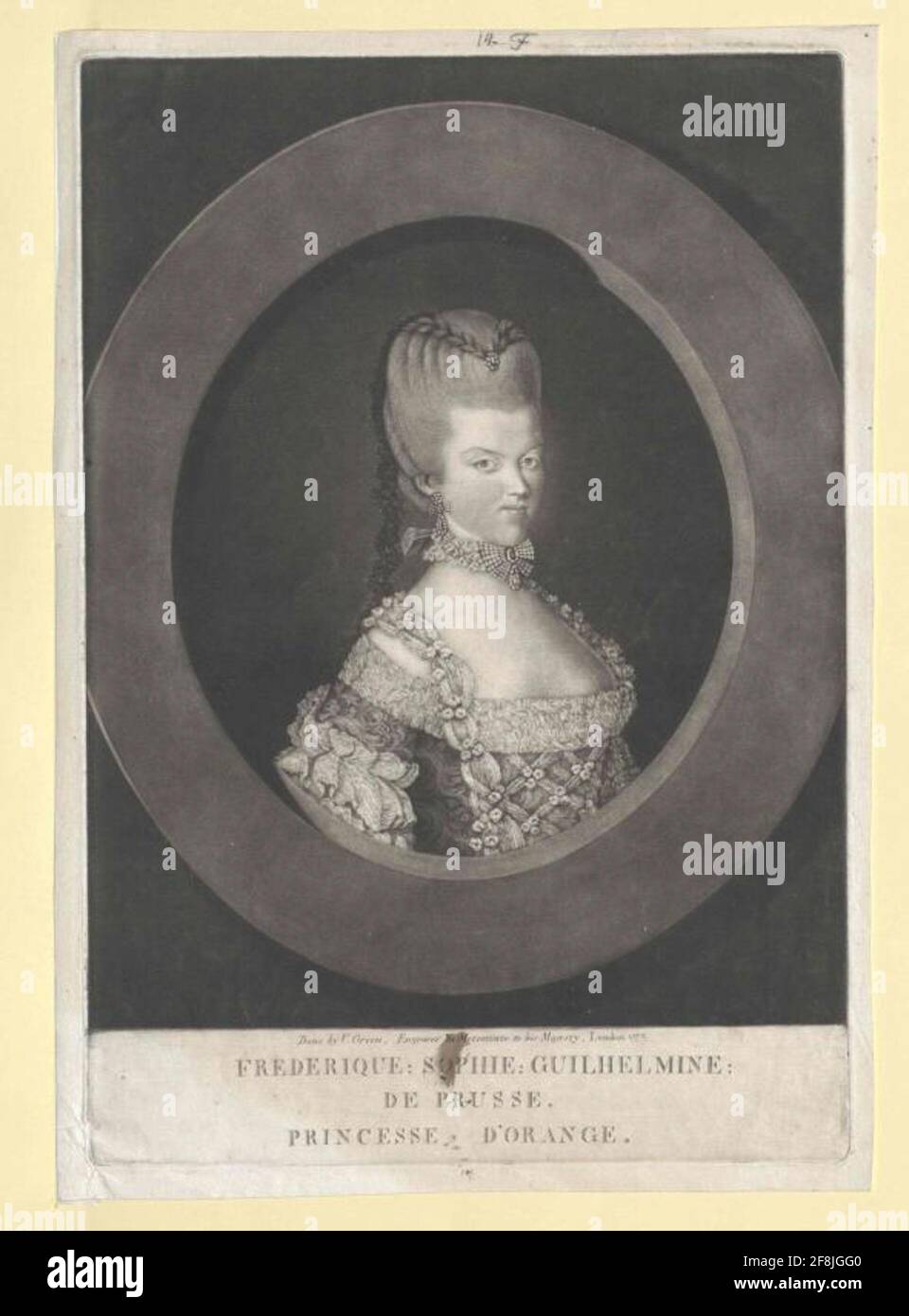 Guglielmina, Principessa di Prussia. Foto Stock