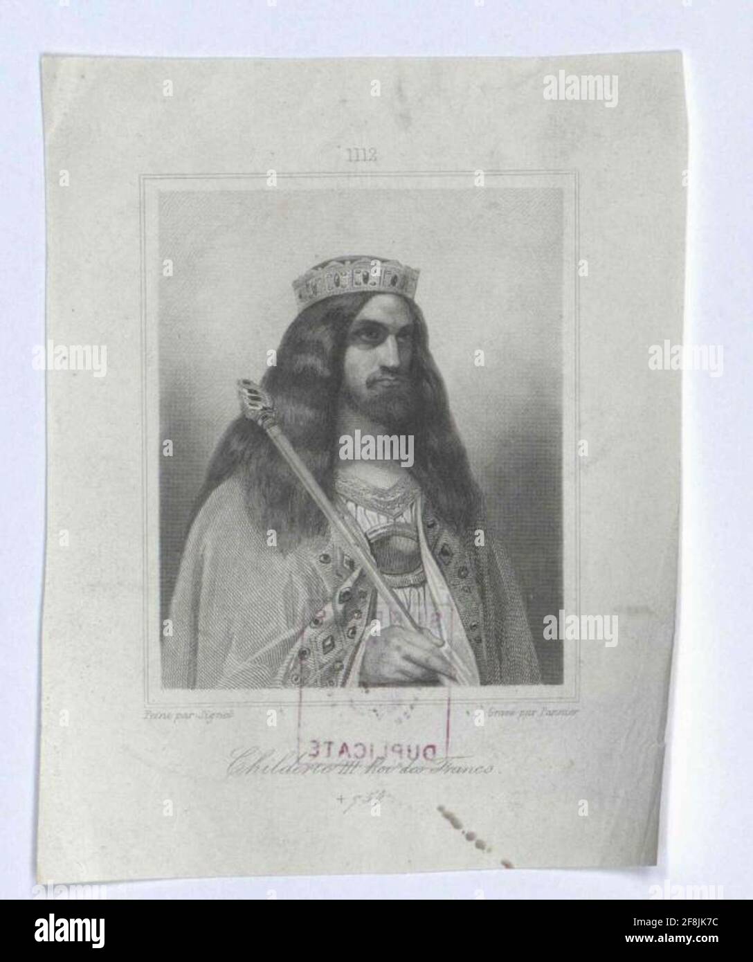 Childerich III, re di Franconia. Foto Stock