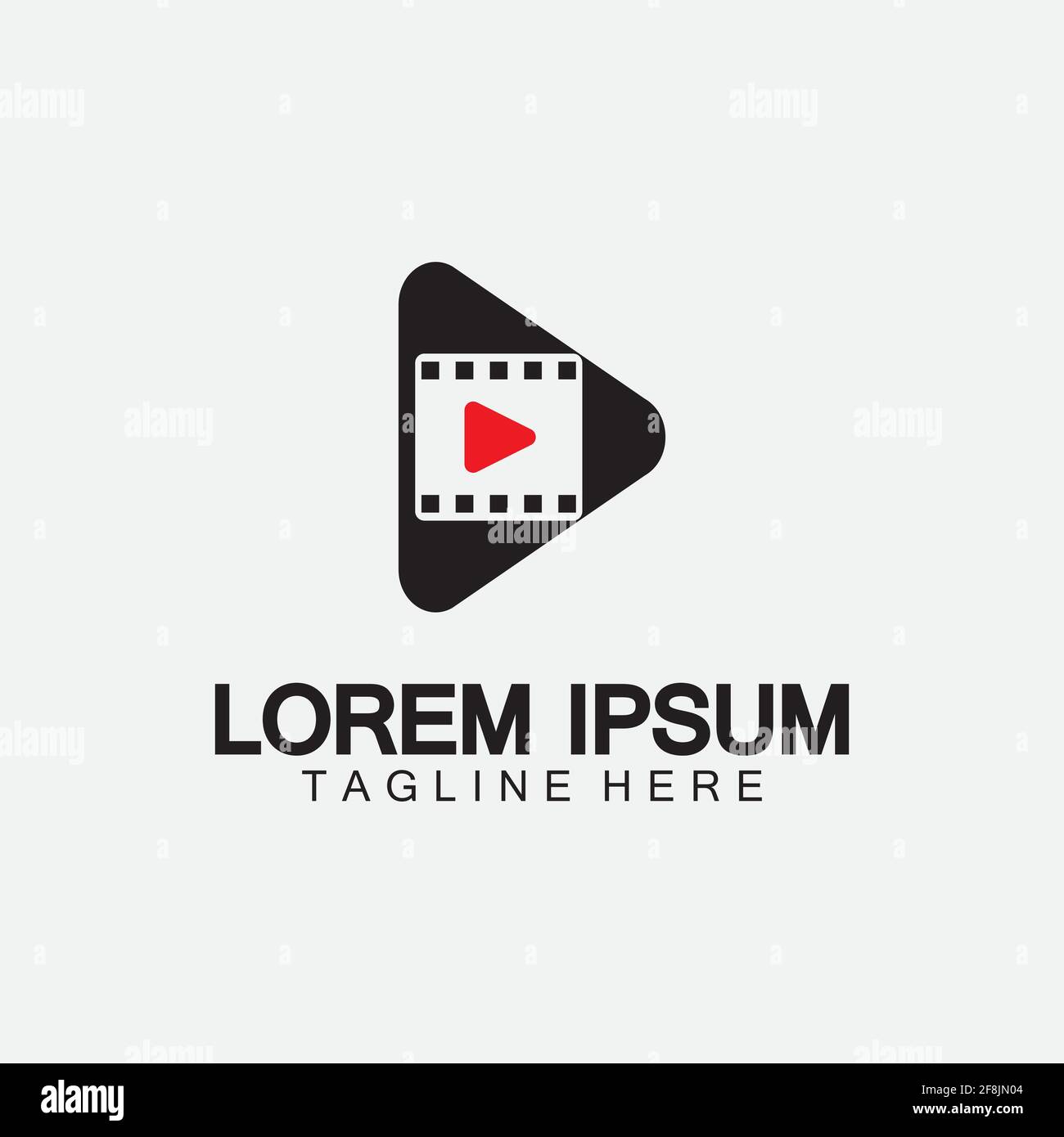 Riproduci filmato videocamera e striscia di film Riproduci filmato Cinema Entertainment Logo icona vettore di stock Illustrazione Vettoriale