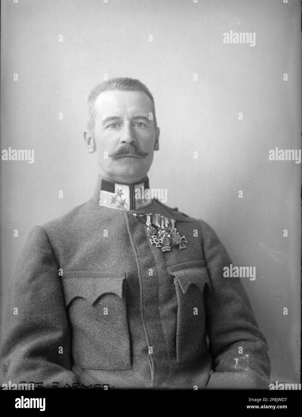 Spanocchi, conte Lelio Comandante della 21esima Cavalleria Rigade. Foto Stock