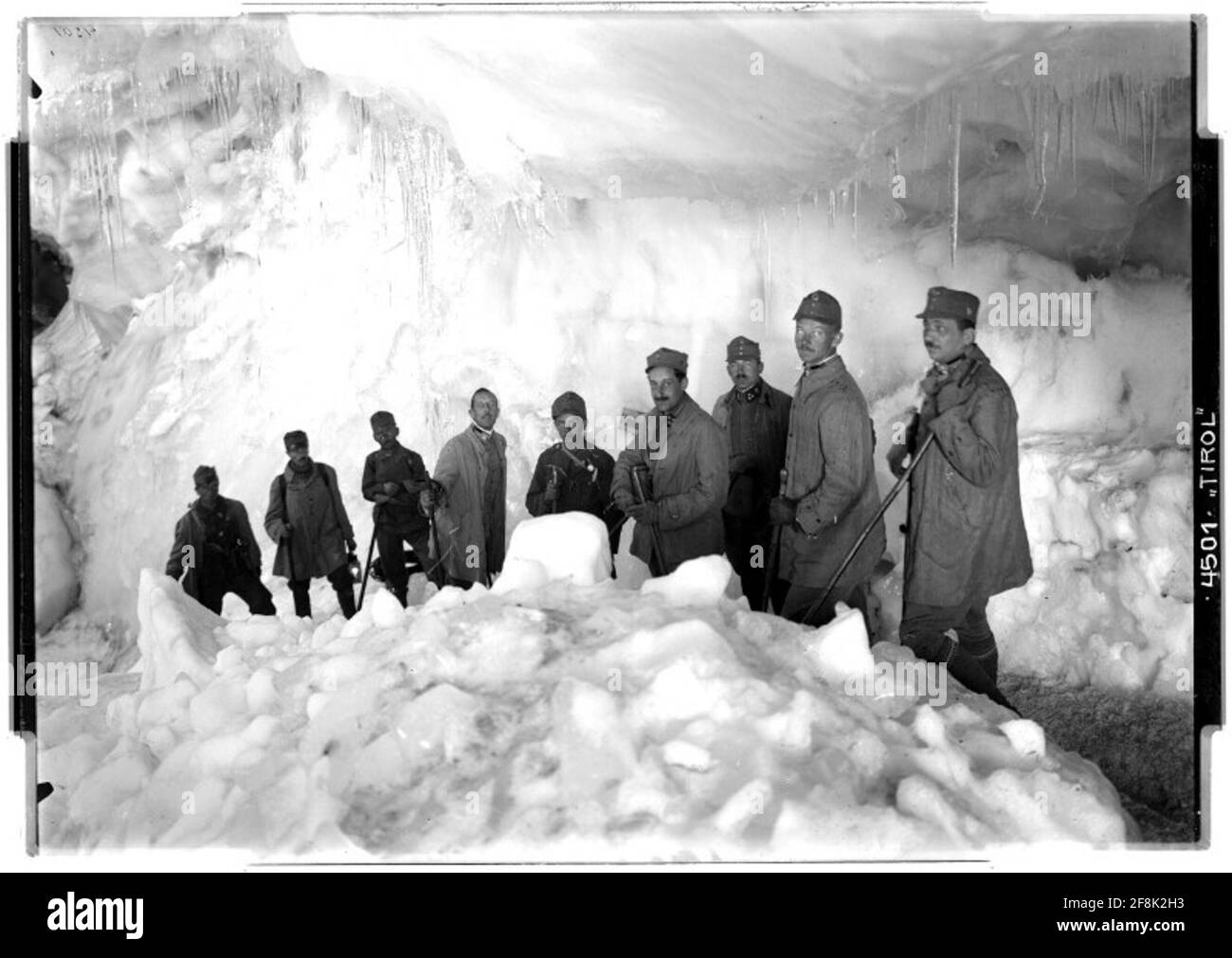 Oberst Gellinek nel fronte dolomitico della 'Cattedrale Marmolata', Belluno; fotografo: Flam. Foto Stock