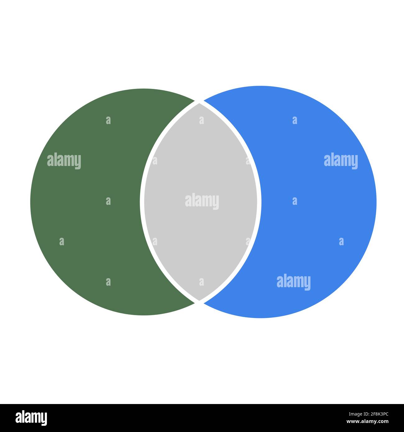 Vettore matematico diagramma Venn, spazio negativo, colore icona moderna - isolato su sfondo bianco . Illustrazione Vettoriale