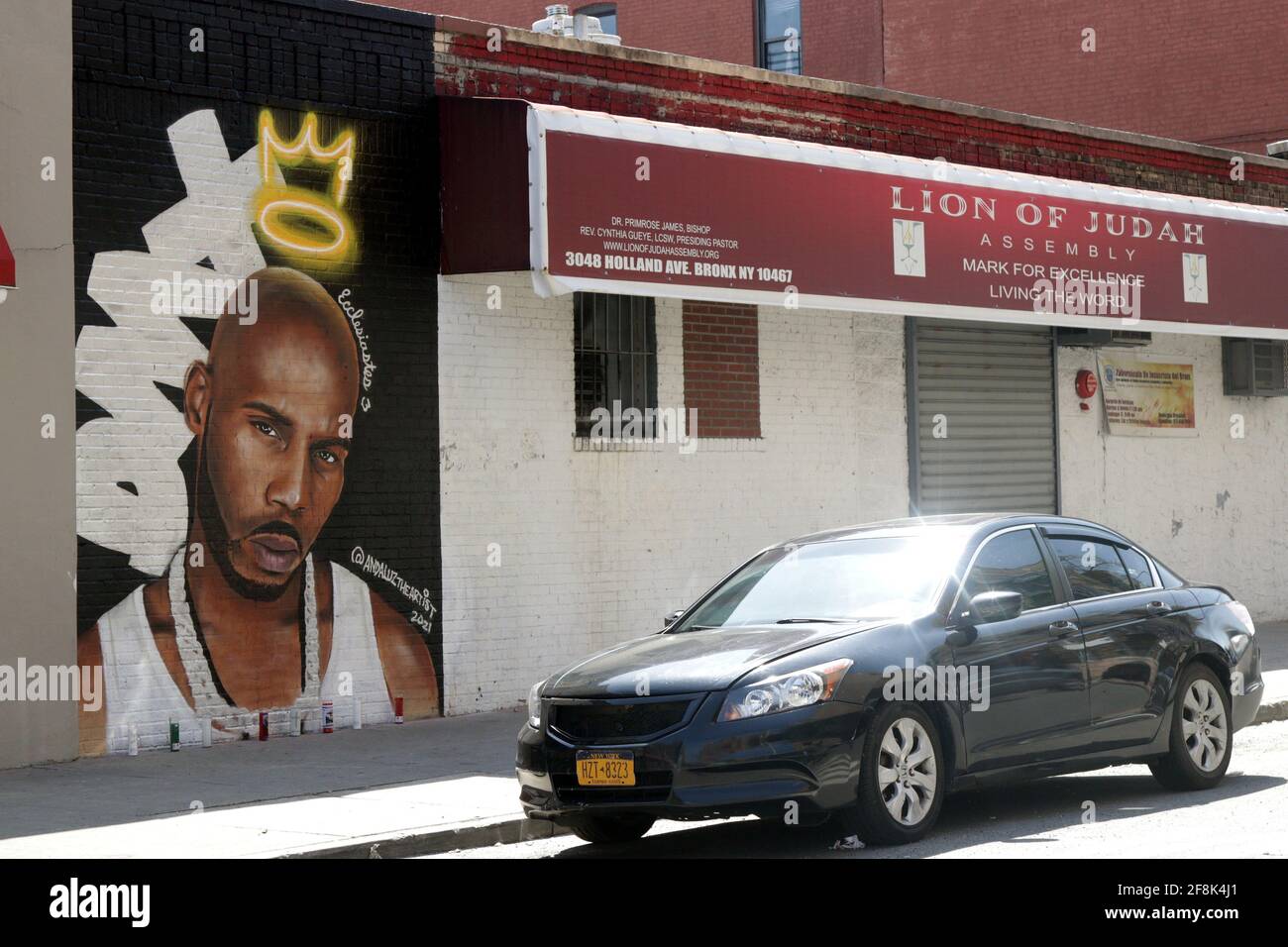 Tributo a Late Rapper DMX a New Mural, New York, NY USA Foto Stock