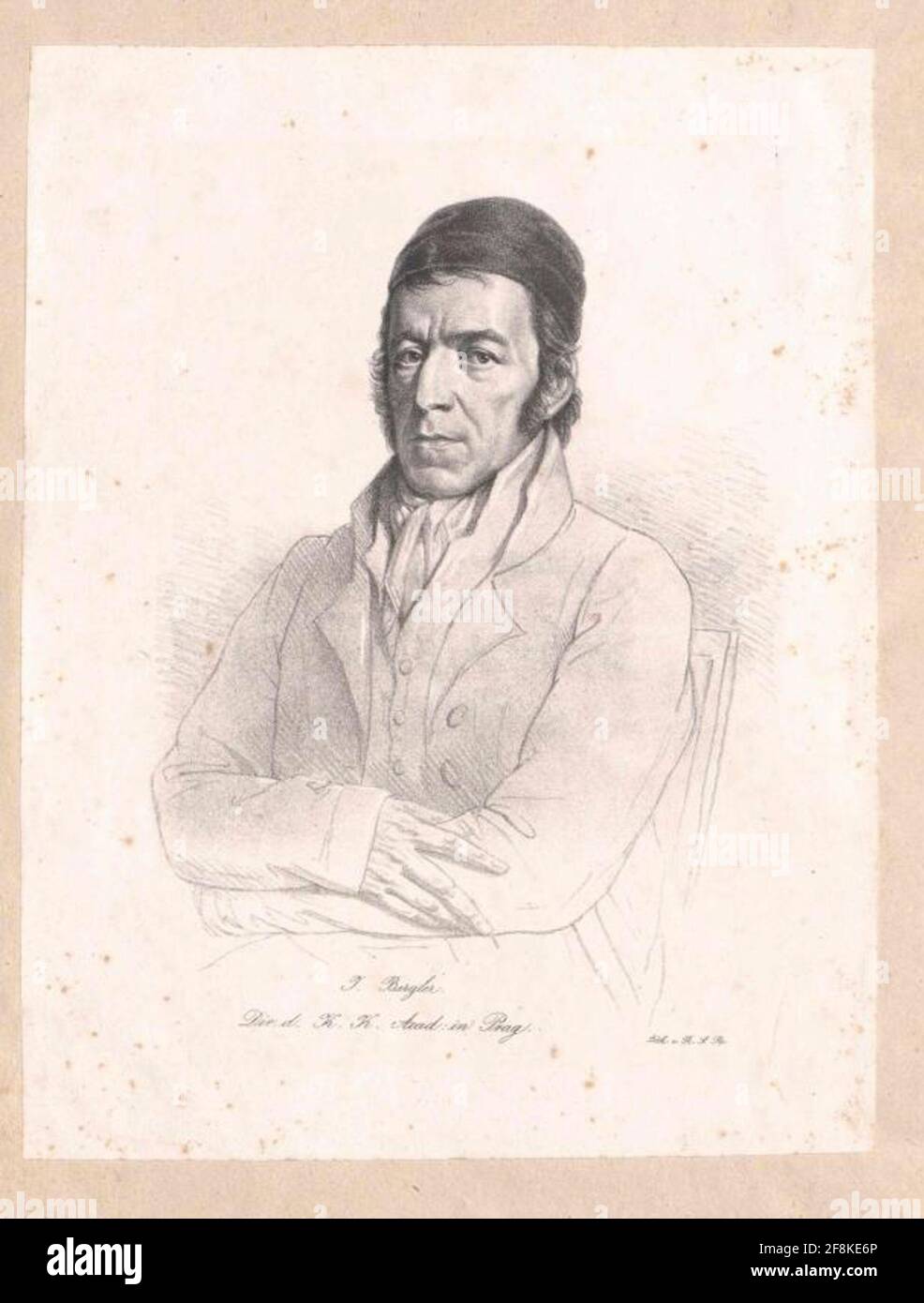 Bergler, Joseph litografia: Monogramma R. S. PR.DATION: 1800/1850 Foto Stock