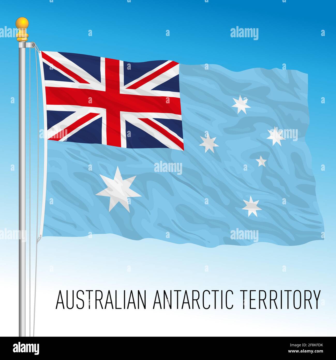 Bandiera del territorio Antartico Australiano, territorio antartico, Australia, illustrazione vettoriale Illustrazione Vettoriale