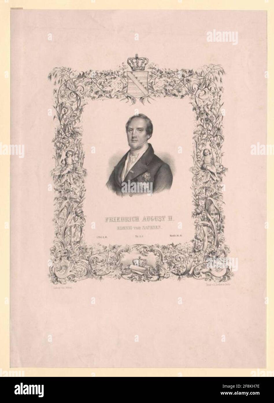 Friedrich II agosto, re di Sassonia. Foto Stock