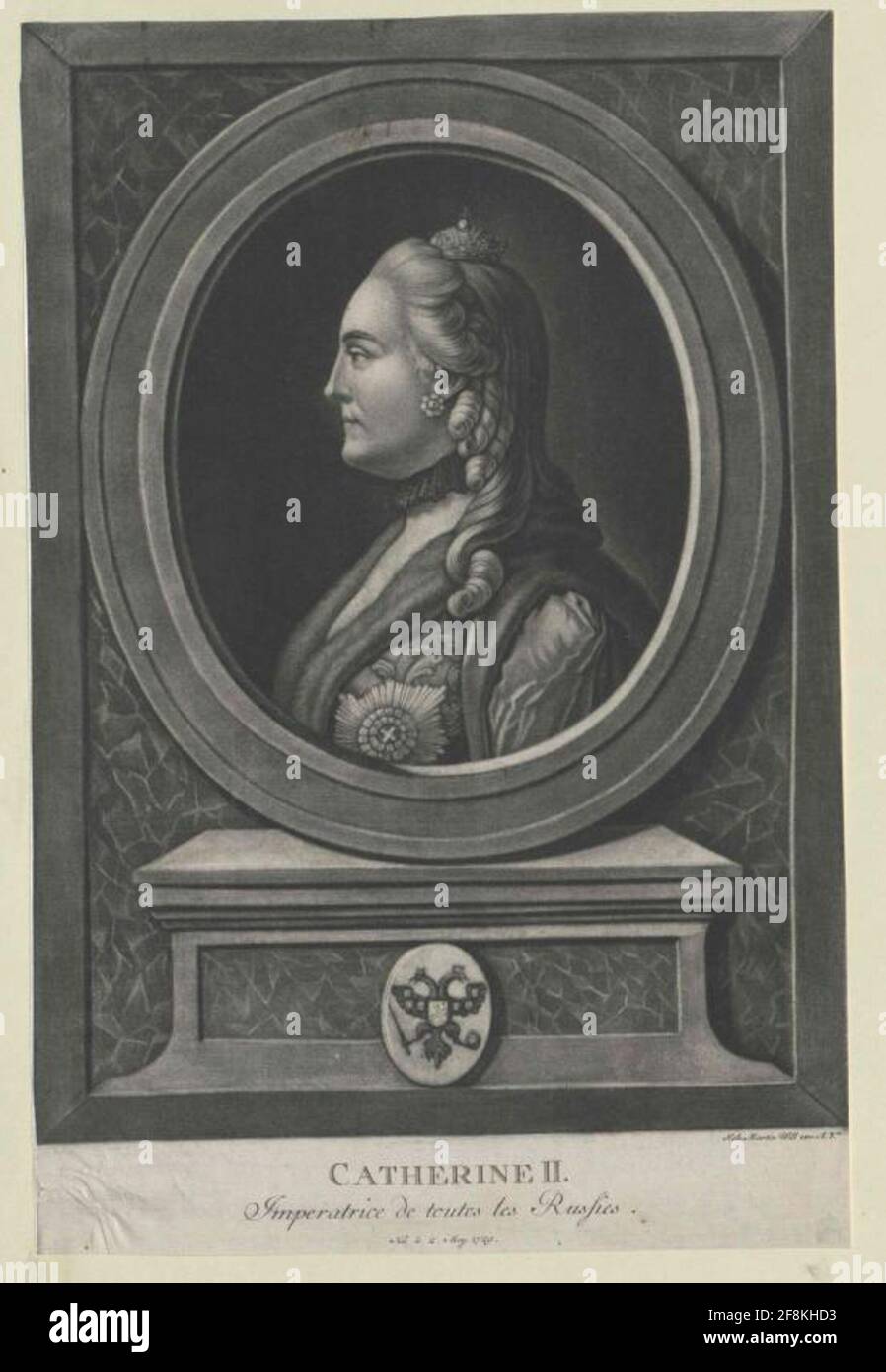 Katharina II, imperatrice della Russia. Foto Stock